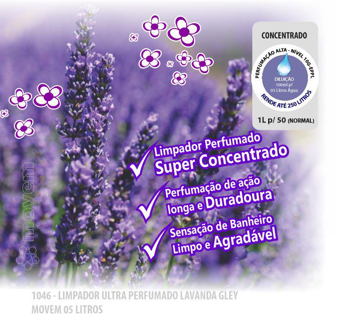 1046-PP-Q1 - Limpador Perfumado Lavanda Gley Movem 05 Litros