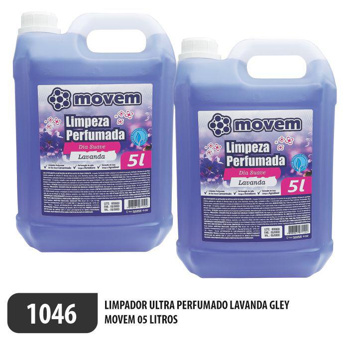 1046-PP-Q2 - Limpador Perfumado Lavanda Gley Movem 05 Litros
