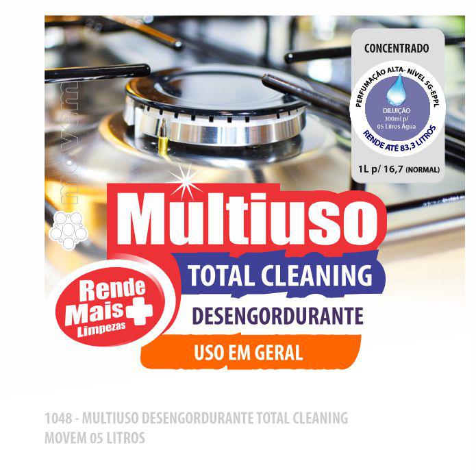 1048-PP-Q1 - Multiuso Desengordurante Total Cleaning Movem 05 litros
