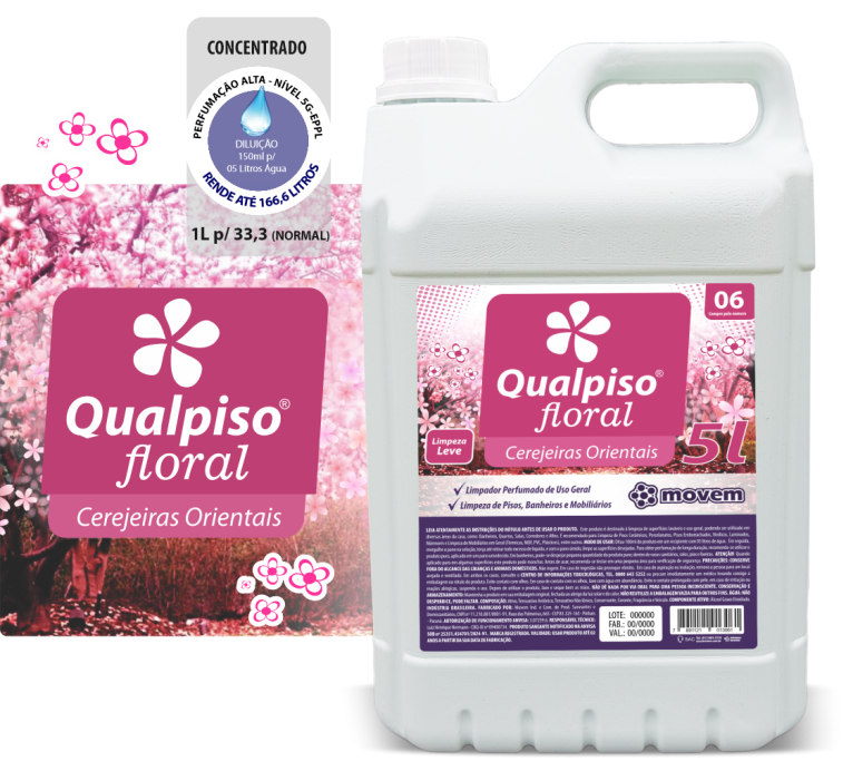 1306 - Limpador Perfumado Qualpiso Movem Cerejeiras Orientais 05 Litros - PNG