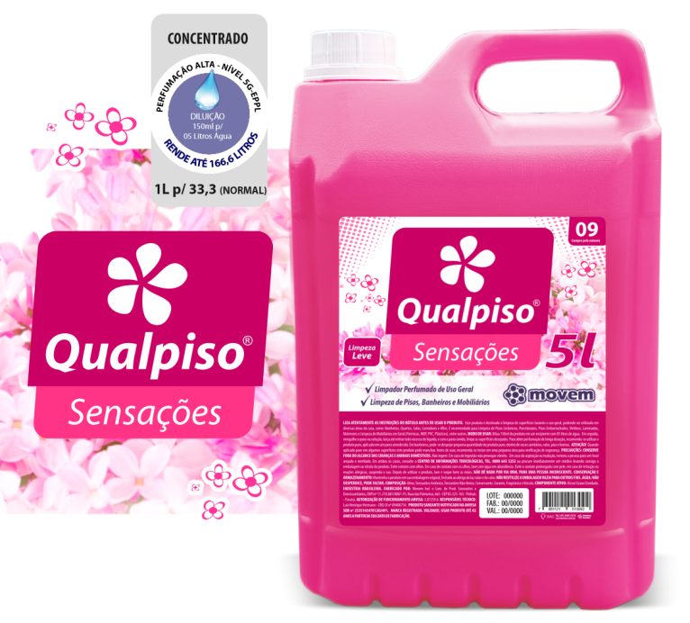 1309 - Limpador Perfumado Qualpiso Movem Sensaçoes 05 Litros - PNG