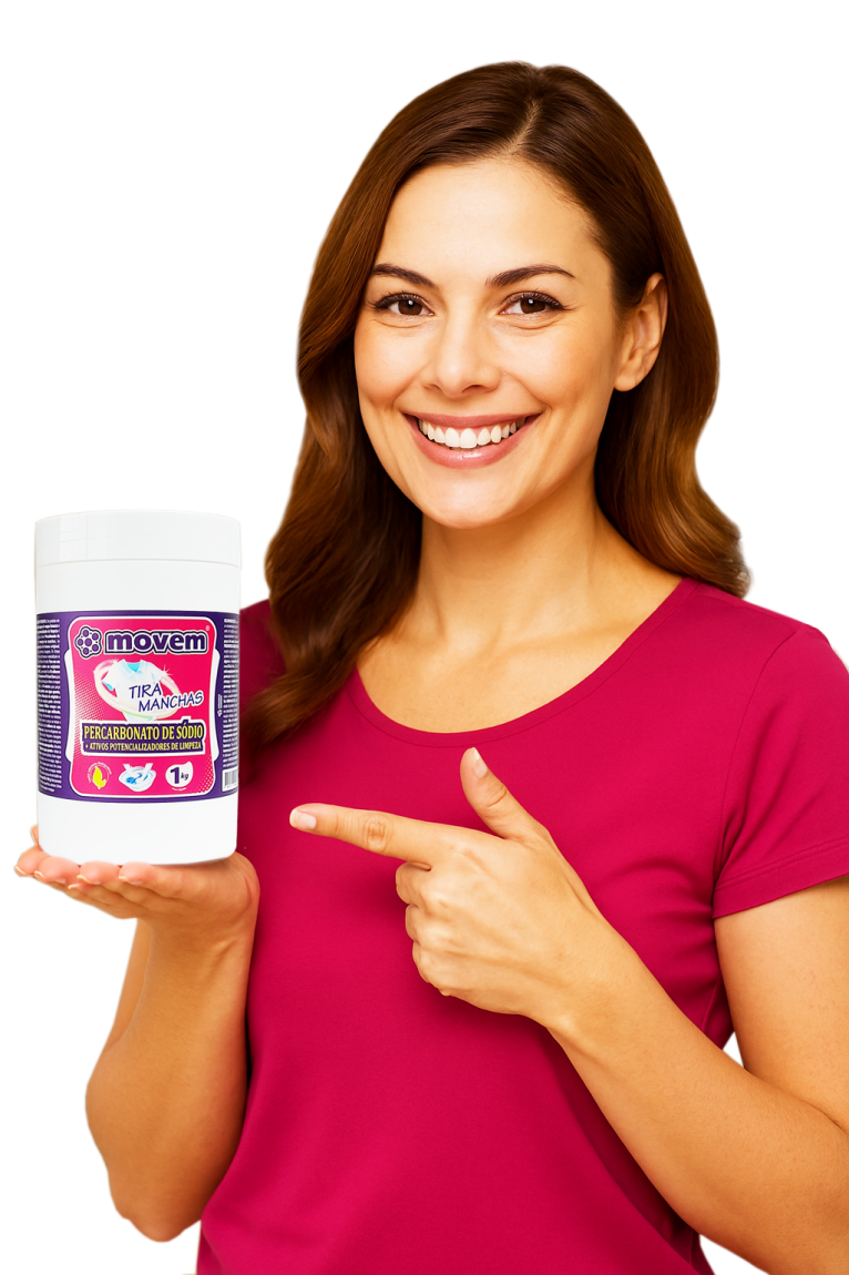 Tecnologia Movem: Percarbonato de Sódio + Potencializadores de Limpeza